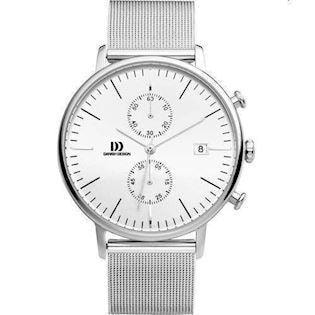 Sølv Quartz med chronograph Herre ur fra Danish Design, IQ62Q975